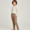 Pantalon Marron Garçon Décontracté Slim Hiver Élégant - Tweed