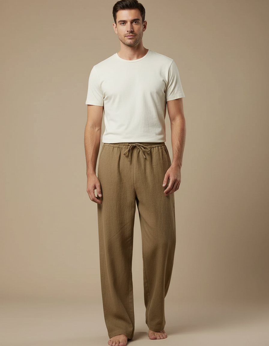Pantalon Été Marron - Kaki Lin