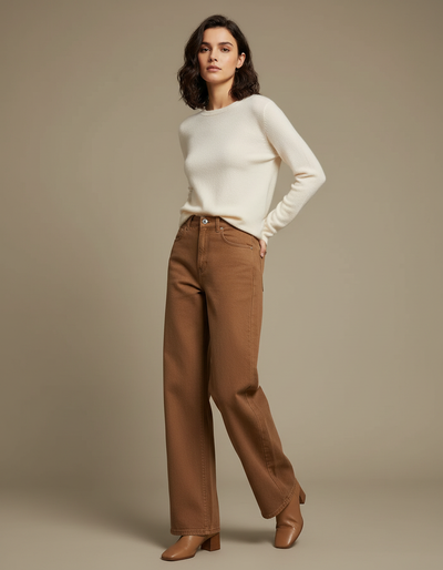 Pantalon Marron Femme Jean