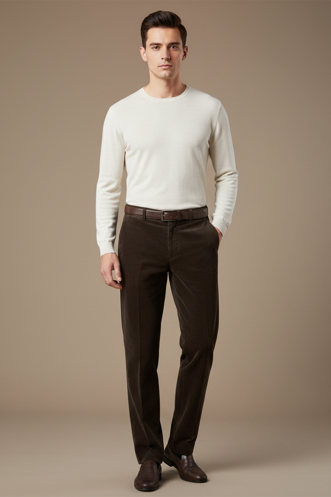 Pantalon Marron Fa73 - Cordé