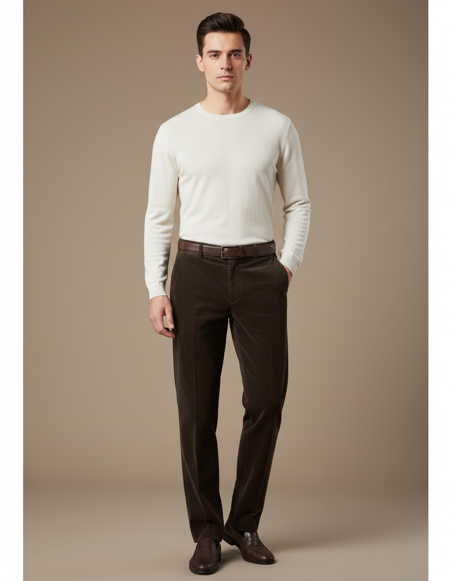 Pantalon Marron Fa73 - Cordé