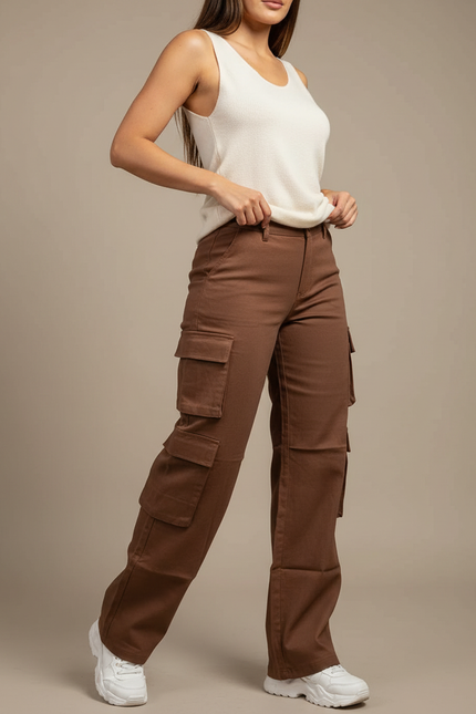 Pantalon Marron 51bf - Toile