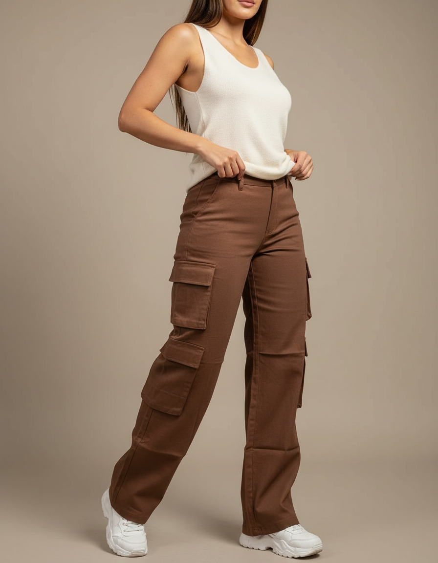 Pantalon Marron 51bf - Toile