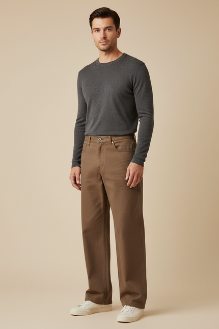 Pantalon Marron Foncé Homme - Jean