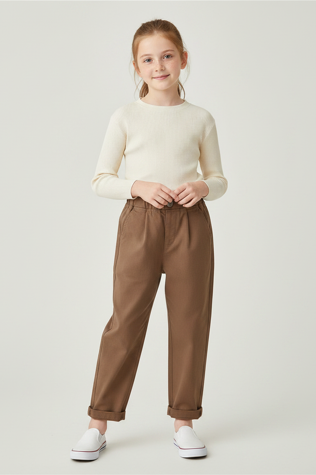 Pantalon Marron A6dd - Gabardine