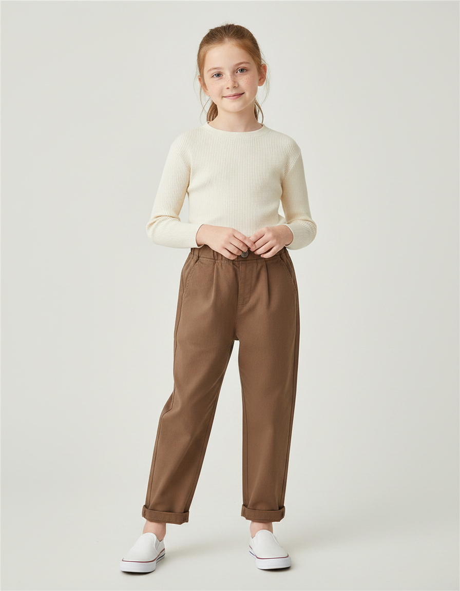 Pantalon Marron A6dd - Gabardine