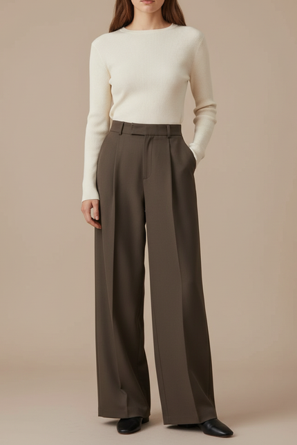 Pantalon Marron 49bc - Gabardine
