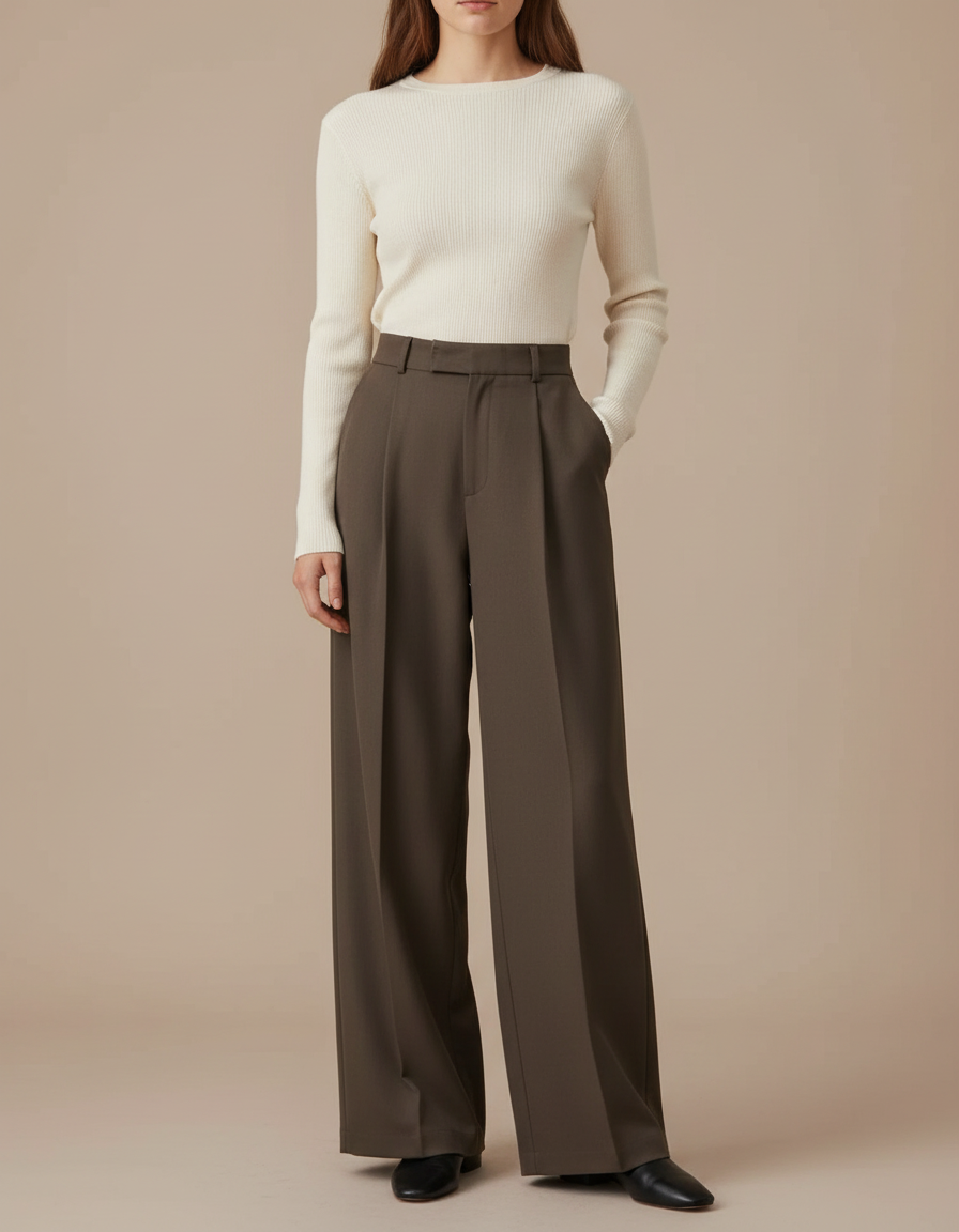 Pantalon Marron 49bc - Gabardine