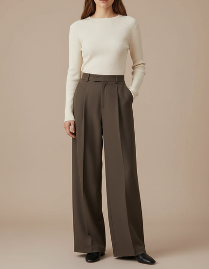 Pantalon Marron 49bc - Gabardine