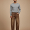 Pantalon Marron Baggy Vintage Délavé Homme - Jean
