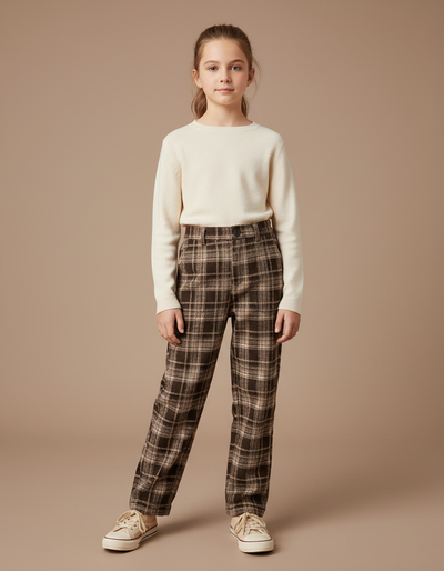 Pantalon Marron Fille Chic