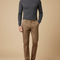 Pantalon Marron Chino Coton Droit Décontracté Homme