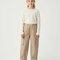 Pantalon Marron F769 - Beige Toile