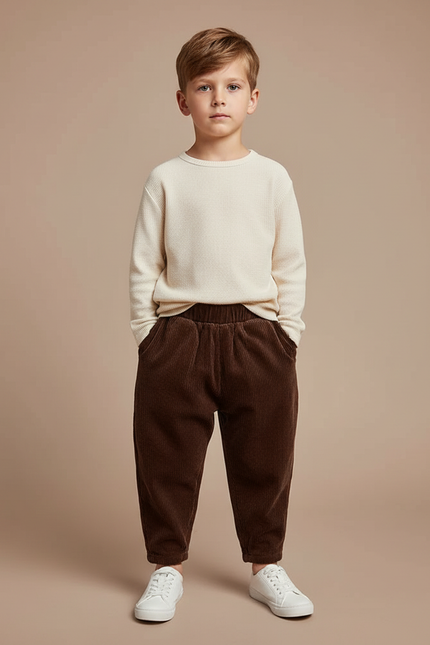 Pantalon Marron 9466 - Cordé