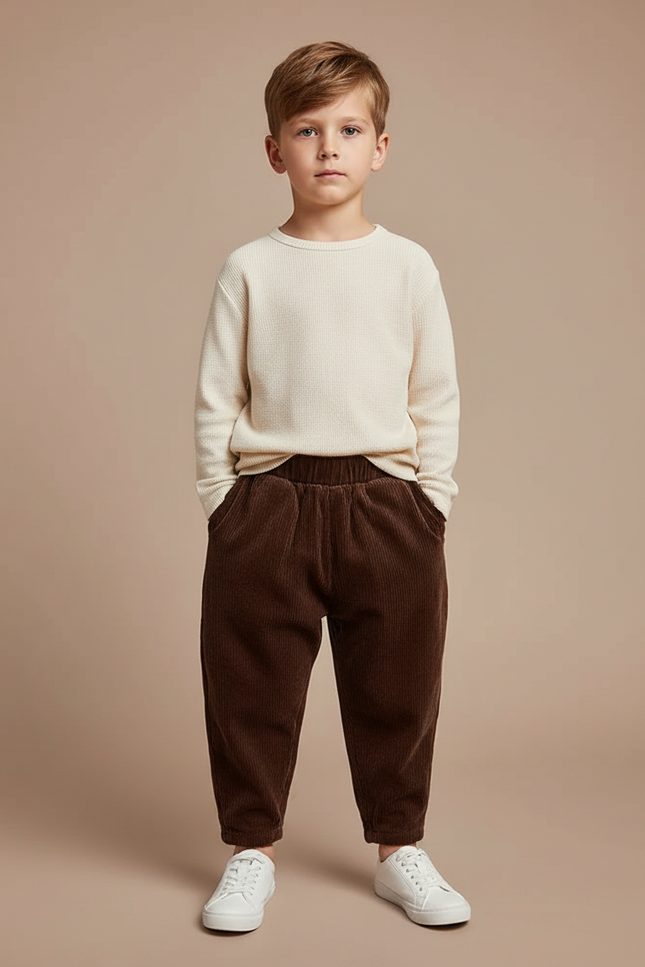 Pantalon Marron 9466 - Cordé
