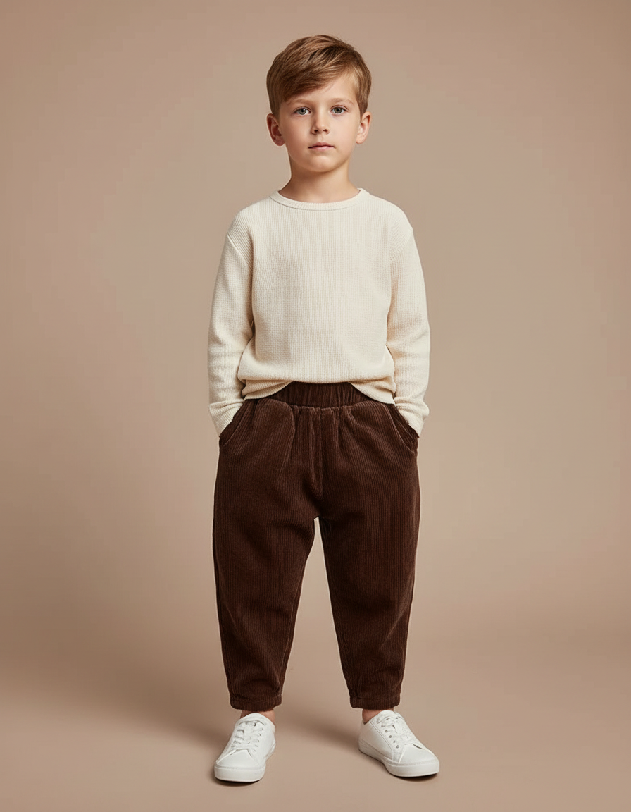 Pantalon Marron 9466 - Cordé
