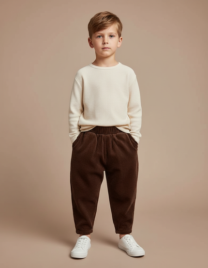 Pantalon Marron 9466 - Cordé