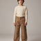Pantalon Marron Ample Garçon Décontracté Coupe Droite - Toile