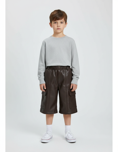 Pantalon Marron Cuir