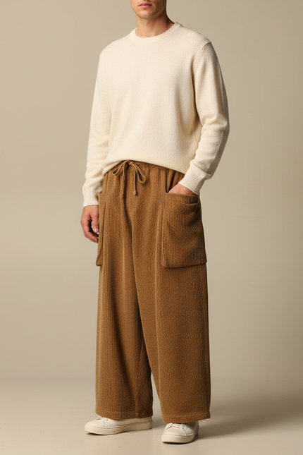 Pantalon Velours Marron - Cordé