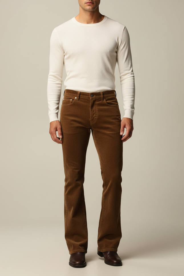 Pantalon Marron F15a - Cordé