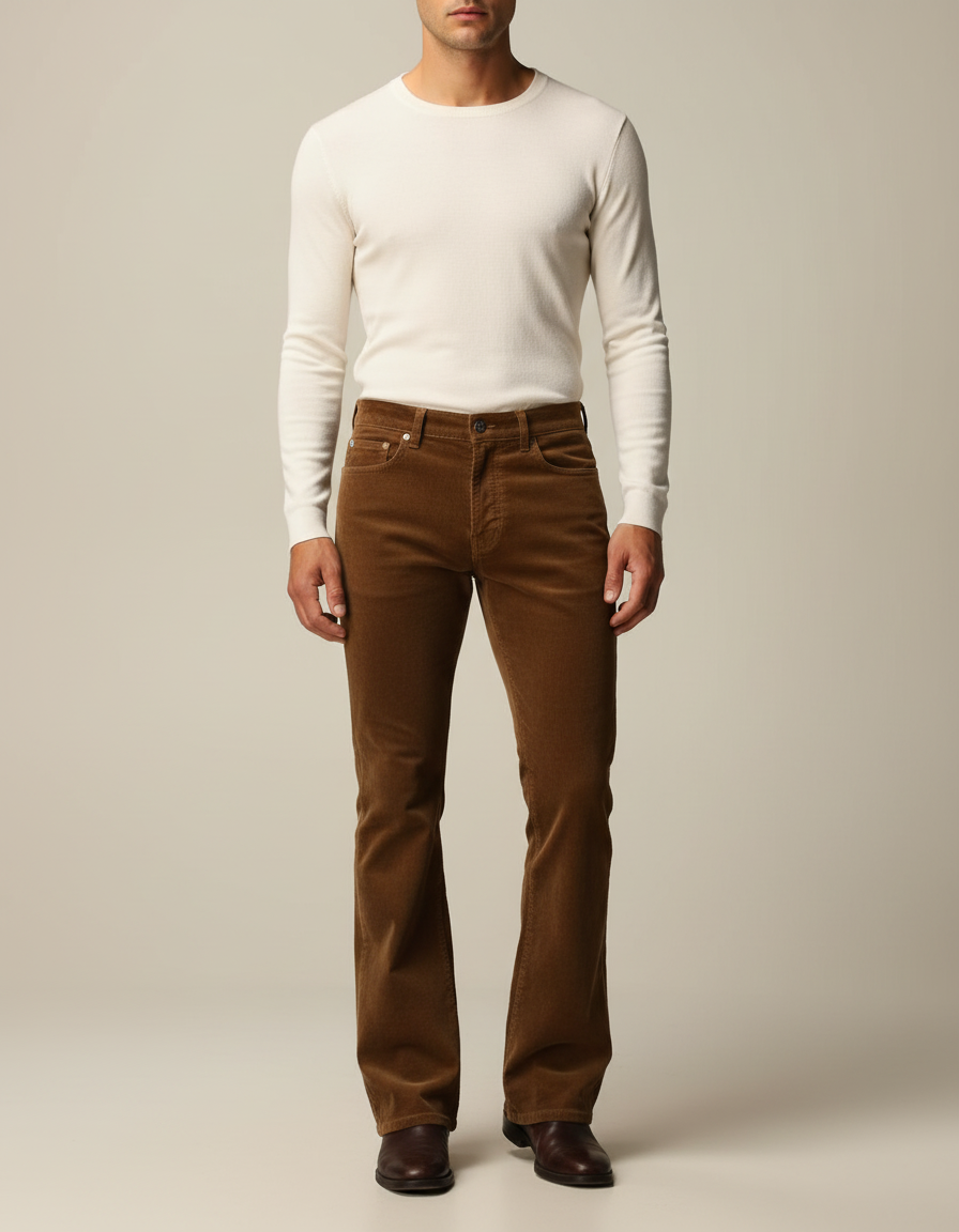Pantalon Marron F15a - Cordé