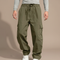 Pantalon Marron Cargo Ample Décontracté Homme Poches - Kaki Polyester