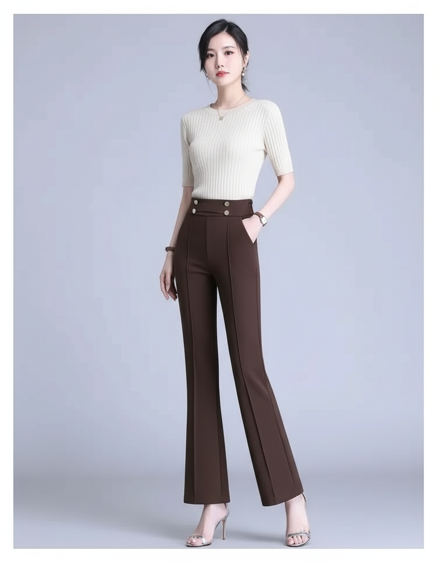 Pantalon Marron Ba7d - Gabardine