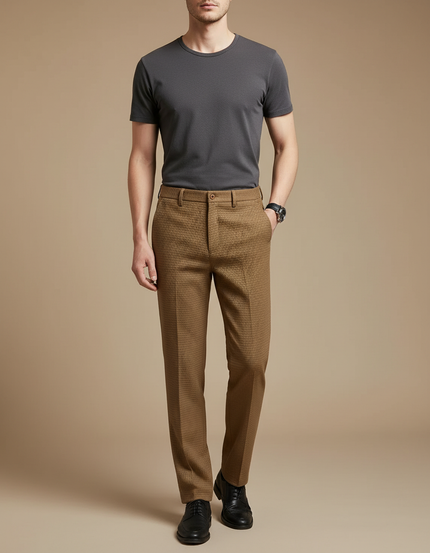 Pantalon Tweed Marron