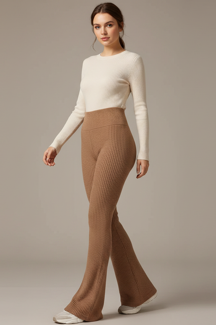 Pantalon En Laine Marron