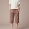 Pantalon Marron Gaufré Coton Lin Décontracté Enfant