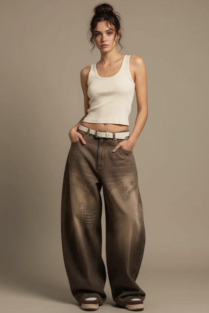 Pantalon Jean Marron