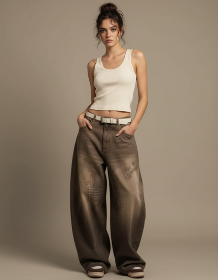 Pantalon Jean Marron