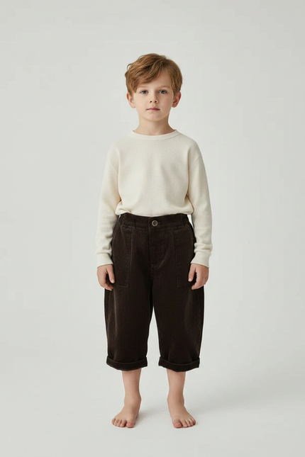 Pantalon Marron E012 - Cordé