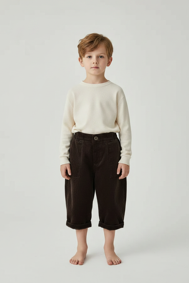 Pantalon Marron E012 - Cordé
