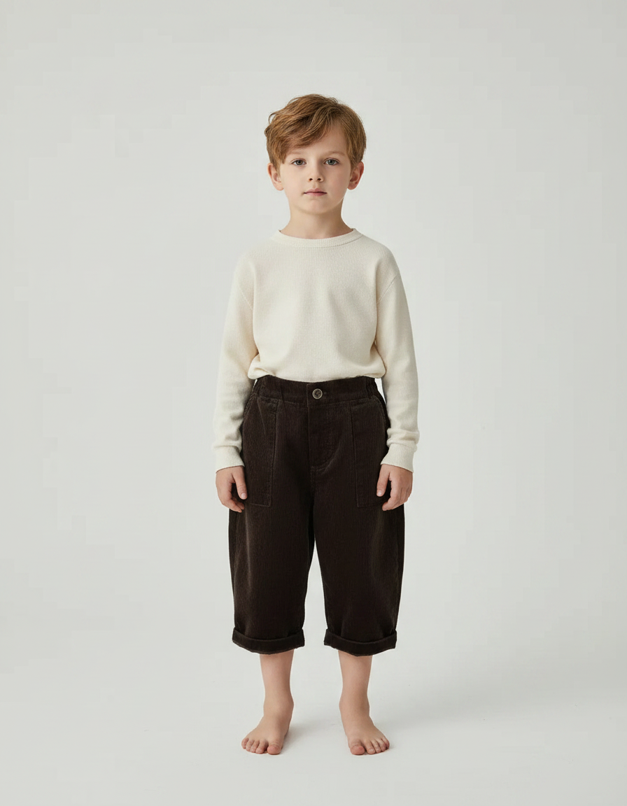 Pantalon Marron E012 - Cordé