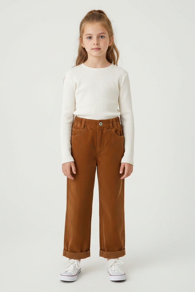 Pantalon Marron F18a - Cordé