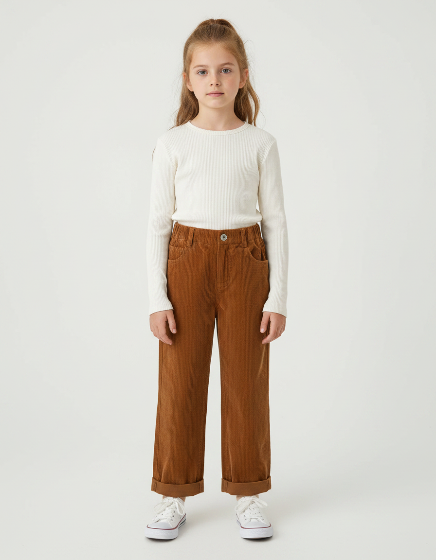 Pantalon Marron F18a - Cordé