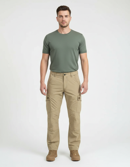 Pantalon Militaire Marron - Kaki Toile