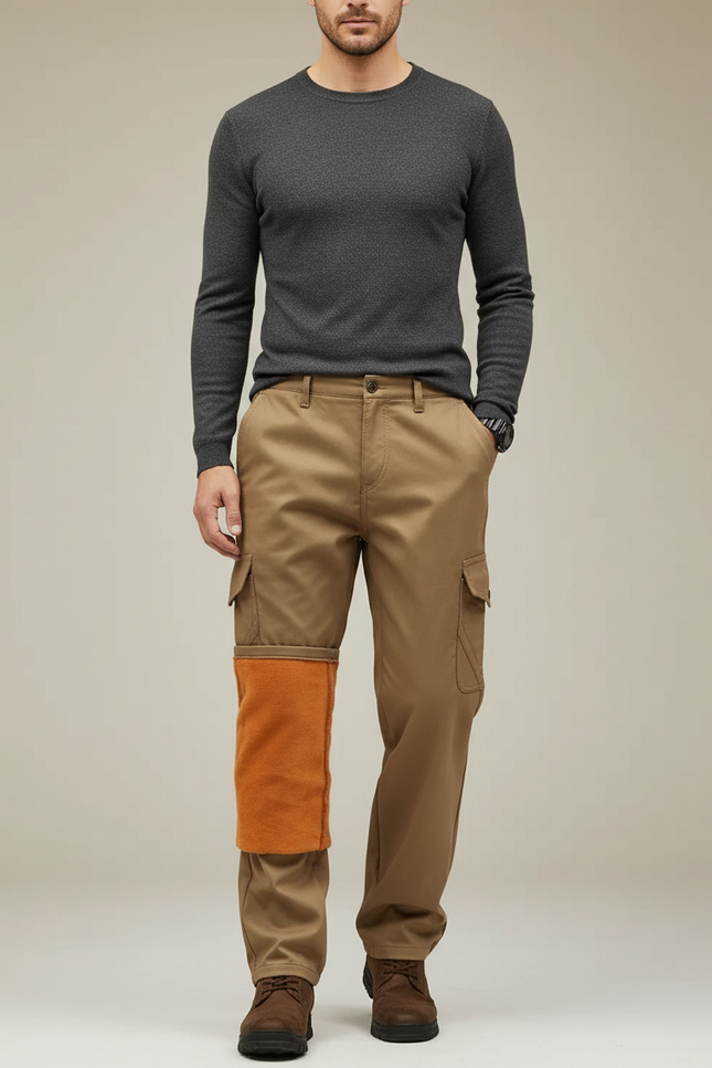 Pantalon De Travail Marron - Camel Gabardine