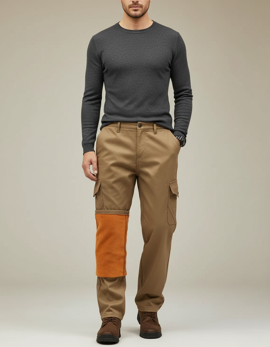 Pantalon De Travail Marron - Camel Gabardine