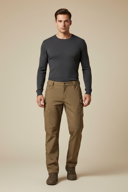 Pantalon Battle Marron - Kaki Gabardine