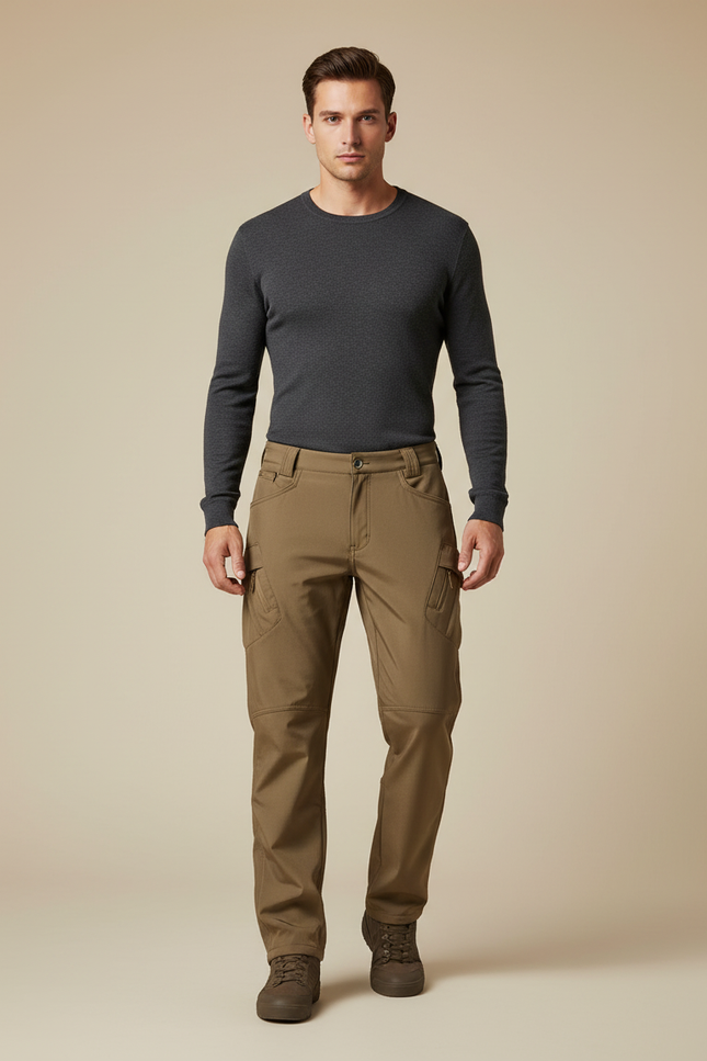 Pantalon Battle Marron - Kaki Gabardine