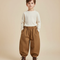 Pantalon Marron Ample Décontracté Unisexe Coton - Gabardine