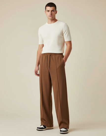 Pantalon Marron Fluide - Polyester