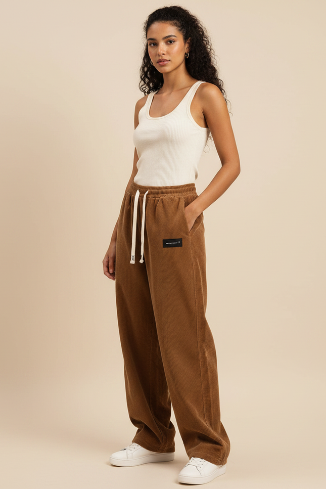 Pantalon Marron 701b - Cordé