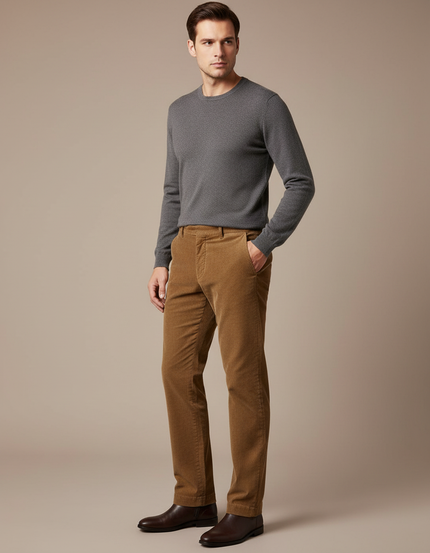 Pantalon Marron 4363 - Cordé