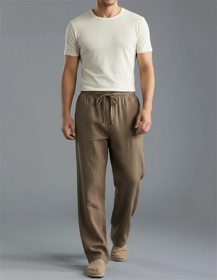 Pantalon Léger Marron - Lin