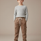 Pantalon Marron Cargo Molletonné Ample Enfant Décontracté