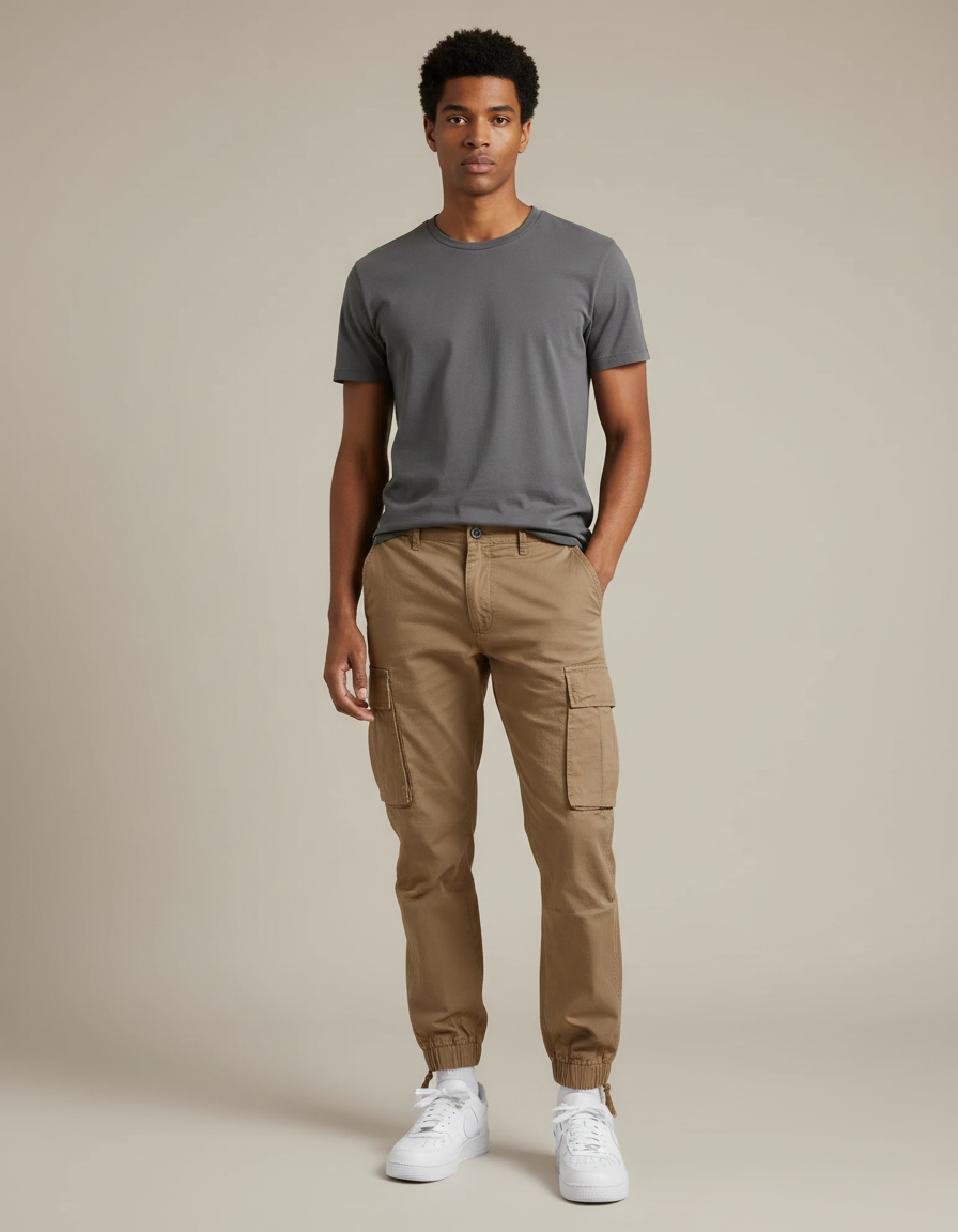 Pantalon Jogger Marron - Toile